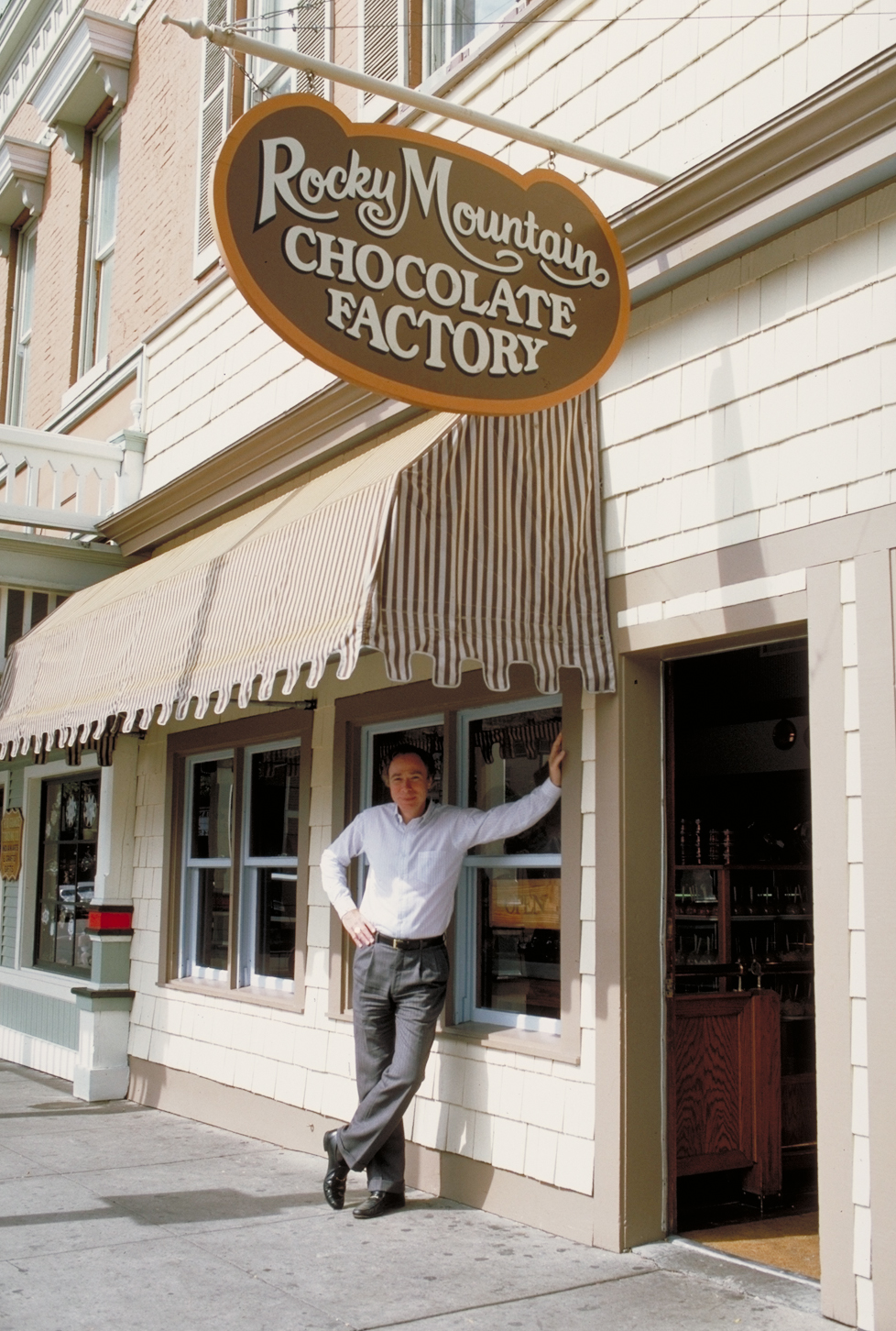 Frank in front of the original store